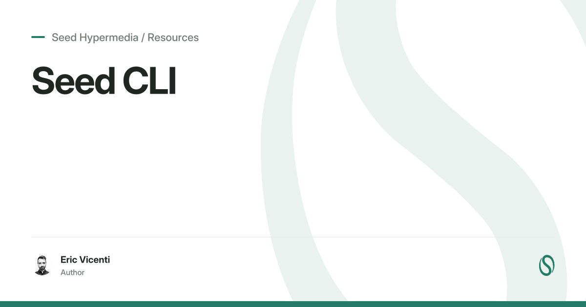 Seed CLI
